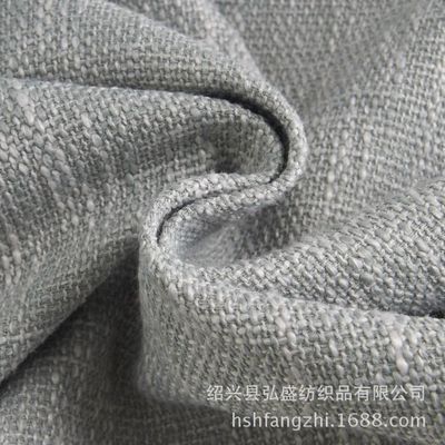 柯橋廠家直銷(xiāo)窗簾布 全滌粗麻提花定制批發(fā)窗簾布料HS1208-5詳解